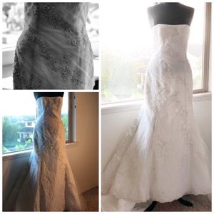 NWT Trumpet Silhouette Wedding Dress Size 10